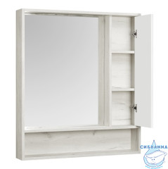 Зеркало-шкаф Акватон Флай 80 1A237702FAX10 белый/дуб крафт
