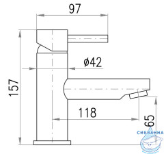 Смеситель для раковины Rav Slezak Сена SE926.5CMAT (без донного клапана) (черный)