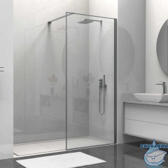 Walk-in Vincea Walk In HS 100 профиль вороненая сталь, стекло прозрачное VSW-1HS100CLGM