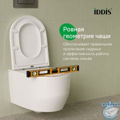 Унитаз подвесной безободковый, Эйгер Кью (Aiger Q), IDDIS, AIQRDSEi25