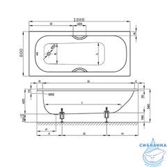 Стальная ванна Bette Form AD PLUS AR 180x80
