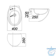 Биде подвесное Sanita Luxe Ringo RNGSLBI01 (без сиденья)