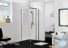 Душевое ограждение Encanto Belloblack 90x90 см профиль черный, стекло прозрачное ES090.3113B (без поддона)