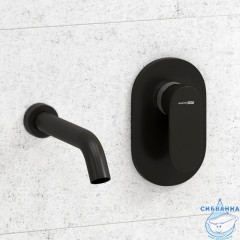 Встраиваемый смеситель для раковины Wasserkraft A74543 (черный матовый)