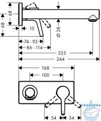 Смеситель для раковины Hansgrohe Talis S 72111000