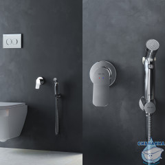 Встраиваемый смеситель с гигиеническим душем AM.PM X-Joy F40H85A00 (хром)