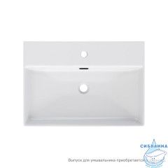 Умывальник накладной/подвесной, белый глянцевый, Bild, IDDIS, BILWS60i27