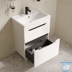 Тумба с умывальником, напольная, 60 см, белый, Ray, IDDIS, RAY60WFi95K подходит умыв. 4076000i28