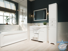 Зеркало 1Marka Прованс 85 белый глянец