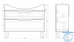 Тумба Dreja Laguna Plus 105 с раковиной Лагуна 105 белый лак