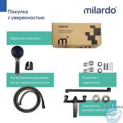 Смеситель для ванны Milardo Лип LEAGM00M10 (графит)