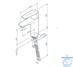 Смеситель для раковины AM.PM Gem F90A02100  (без донного клапана) (хром)
