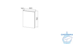 Зеркальный шкаф Viant Куба 50 белый VKUB50-ZSH