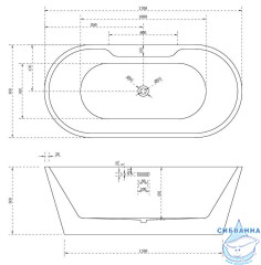 Акриловая ванна ABBER AB9299-1.7