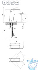 Смеситель для раковины Ravak Flat FL 014.20 X070173 (черный матовый)
