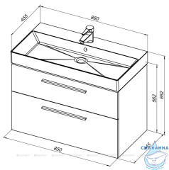 Тумба под раковину Aquanet Nova 85 249921