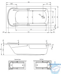 Акриловая ванна Riho Future XL 190x90 с каркасом