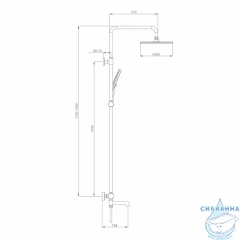 Душевая система Raglo 250 1 режим R20.24.33 (медь)