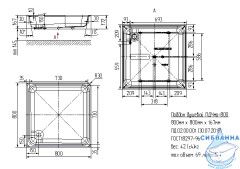 Чугунный поддон Универсал Классик 80x80