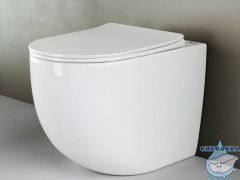 Унитаз приставной безободковый Ceramicanova Mia Rimless CN1810 с сиденьем Soft Close (микролифт)