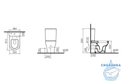 Унитаз напольный Vitra Zentrum (с бачком и сиденьем Soft Close (микролифт) ) 9012B003-7204