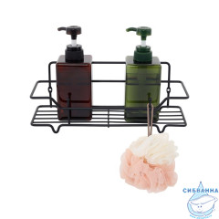 Полка одноярусная прямая, проволока стальная, чёрный матовый, Grid, Milardo, GRICS1BM44