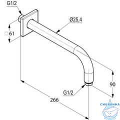 Держатель верхнего душа Kludi A-QA 6653305-00