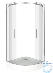 Душевое ограждение Bas Galaxy R-TD-90-C-CH профиль хром, стекло прозрачное (без поддона)