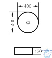  Раковина на столешницу 40 см Grossman GR-3013BEM