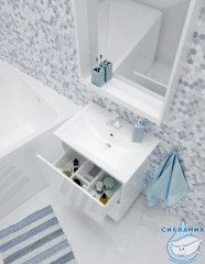 Зеркало 1Marka Aris 60 белый глянец