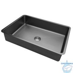 Раковина встраиваемая снизу ABBER Wasser Kreis AF2402GM оружейная сталь