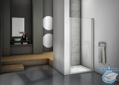 Дверь в нишу Bas MOKKA DR-90-C-WE профиль белый, стекло прозрачное