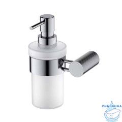 Дозатор для жидкого мыла, матовое стекло, нержавеющая сталь, Дюна (Duna), хром глянцевый, IDDIS, DUNSBG0i46