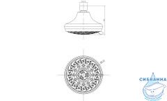  Верхний душ Lemark LM8042C 12 см