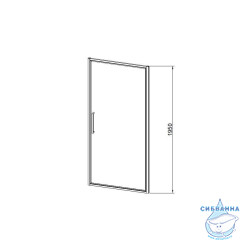 Дверь в нишу Vincea Slim 120 профиль хром, стекло прозрачное VDP-4SL120CL