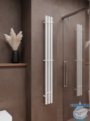 Полотенцесушитель электрический Terminus Tres 15х160 квадратная (с возможностью скрытого подключения) (белый матовый)