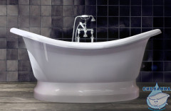 Ванна из литьевого мрамора New Line Sanitary Корсика на подиуме 190х86