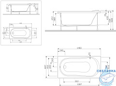 Фронтальная панель для ванны 150 см AM.PM Joy/Spirit W85A-150-070W-P
