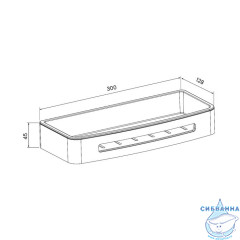 Полка, хром, нержавеющая сталь, полир., IDDIS, SHE10SPi44