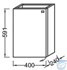 Тумба под раковину Jacob Delafon Pop Laminar 40 EB286-G1C белый