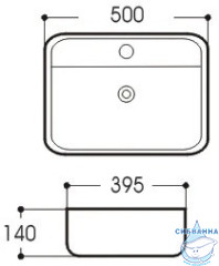 Раковина на столешницу 50 см Aquatek Вега AQ5506-00