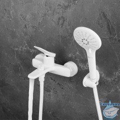 Смеситель для ванны Lemark Bronx LM3714MW (белый матовый)