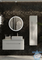 Шкаф-колонна Jorno Shine 33 R Shi.04.125/P/W белый глянцевый