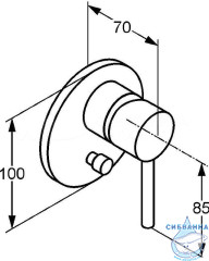 Встраиваемый смеситель для ванны Kludi Bozz 38716N076 (брашированное золото)