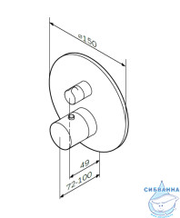 Встраиваемый смеситель для душа AM.PM Like F8075600 (хром)