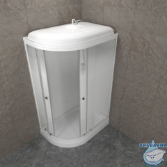 Душевая кабина Тритон Коралл R 120х80 А профиль белый, стело лайт Щ0000068946