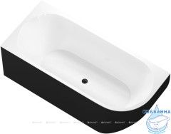 Акриловая ванна Aquanet Family Elegant L 180x80 (белый глянцевый/черный матовый)