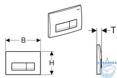 Кнопка смыва Geberit Delta 50 черный RAL 9005 115.119.DW.1