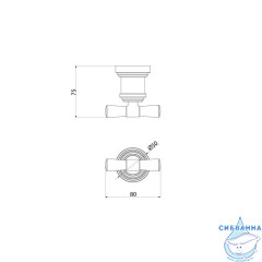 Крючок, золото матовое, Виндзор (Windsor), IDDIS, WINMG20i41