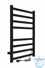 Полотенцесушитель электрический Indigo Oktava Slim (с таймером) 50х80 черный муар (с возможностью скрытого подключения, подключение R/L)